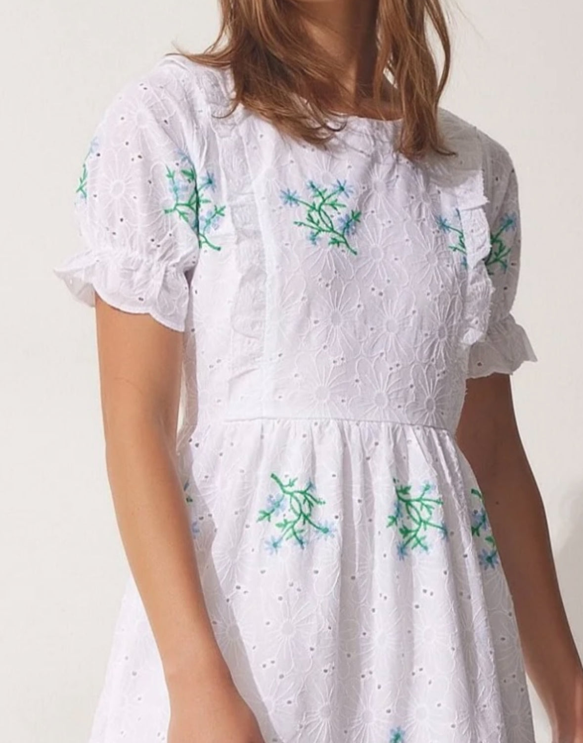 Ocean Orchid Eyelet Dress