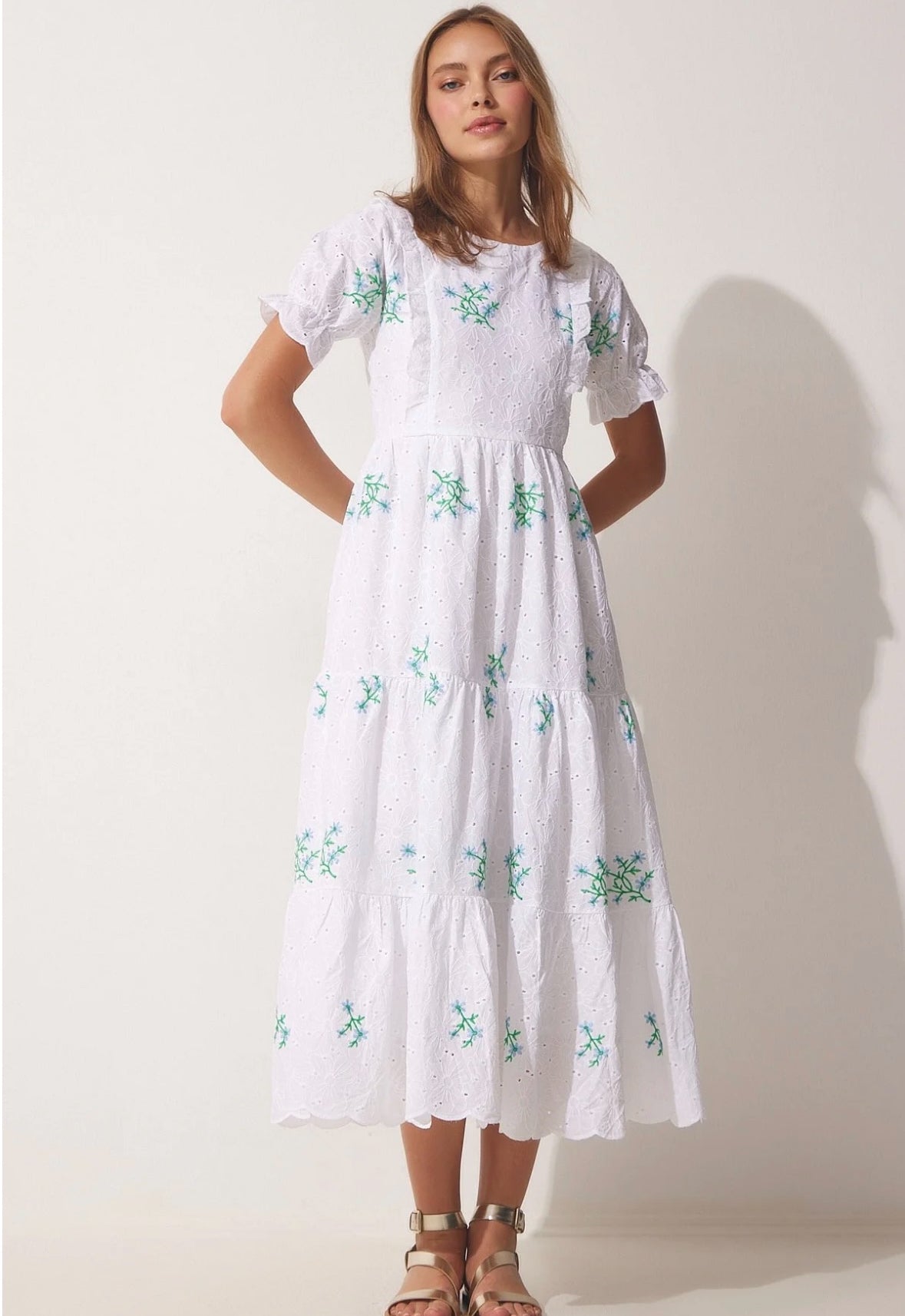 Ocean Orchid Eyelet Dress