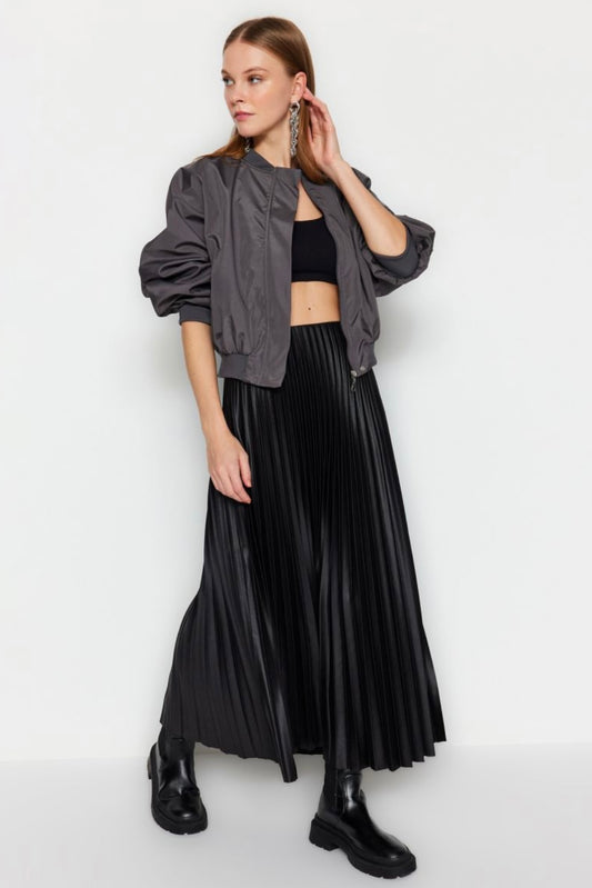 Black Pleated Skirt